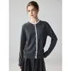 Cárdigan de cachemira pura para mujer, suéter tejido de cuello redondo, nuevo estilo otoño e invierno, holgado y casual