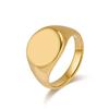 Anillo de acero de titanio grande, liso y simple, de estilo neutro frío de Europa y Estados Unidos, con personalidad para hombres y mujeres, joyería de mano ligera de lujo de alta gama.