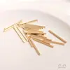 Palitos para Orejas Chapados en Oro de 14K que Conservan el Color, Palitos para Orejas, Tubos Largos Cuadrados de Cobre Chapados en Oro Real Colgantes, Aretes de Collar Hechos a Mano, Colgantes, Materiales para DIY