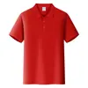 Mono de Seda Helada de Verano Camiseta de Manga Corta Polo para Hombre Impresión Personalizada Logo Bordado Camiseta de Grupo Solapa