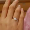 Anillo de diamante de moissanita americano tejido dream girl color D diamante anillo femenino propuesta boda platino anillo fábrica venta al por mayor