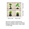 Creative Green Plant Potted 3D Tri-dimensional Fake Window Wall Stickers Sala de Estar Adesivos de Parede Decorativos Autoadesivos de Parede