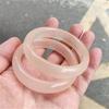 Pulseira de Jade Afegão Natural Rosa Barra de Beleza Jade Pulseira de Jade Redonda Rosa Toranja Feminina Item de Venda ao Vivo