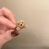 Anel Aberto de Urso de Veludo Outono e Inverno para Mulheres, Anel para Dedo Indicador com Design de Nicho, Acessório de Anel Versátil de Luxo Leve, Anel de Urso