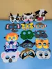 Máscaras de Tela No Tejida de Fieltro para Jardín de Infancia Transfronterizo Estilo Animal Creativo Máscaras Oculares Decorativas Navideñas y de Halloween para Niños