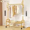 Perchero simple de estilo nórdico para uso en interiores en el dormitorio, engrosado y reforzado, móvil, de pie, perchero vertical