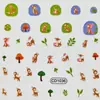 Arte de Uñas Infantil Pegatinas Completas Calcomanías Seguras No Tóxicas Lindos Dibujos Animados de Animales Patrón Impermeable Anti-Manchas Fiesta Decoración Diaria