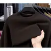 Suéter de Lana Tejida para Hombre Cuello Semi Alto Tejidos Primavera y Otoño Versátil Prenda Base Suéter Simple para Hombre Ropa Interior Suministro Exclusivo Transfronterizo