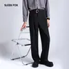 Tendência Outono 2026 Calças de Alfaiataria de Alta Qualidade com Caimento, Perna Reta, Moda Retrô Japonesa Masculina, Calças Largas Soltas de Comprimento Total