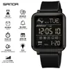 Reloj de Moda Sanda Cuadrado de Pantalla Única Personalizado para Hombres y Mujeres, Adolescentes, Escuela Secundaria Reloj Electrónico Multifunción Luminoso Impermeable