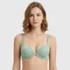 Sutiã Liso Brilhante para Mulheres, Espuma de Memória, Sem Fio, Anti-Queda, Levanta-Busto, Estilo Fino, Reunião para Seios Pequenos, Sutiã sem Vazios