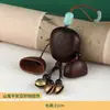 Nuevo colgante de frijol de paz estilo chino, colgante de madera de durazno estilo antiguo, colgante decorativo para collar y llavero
