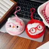Bolsa Mini para Auriculares de Gato de Dibujos Animados Bolsa de Almacenamiento Llavero Colgante de Muñeca Rosa Monedero Colgante al por Mayor