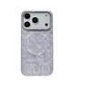 Funda con Soporte Magnético y Lazo de Puntos Grises para Apple 17 Pro Max, Compatible con Funda Dura de Película 16 Pro/15