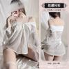 Domi a lingerie sexy chiffon tentação sexy perspectiva pura strass alça de ombro estilo namorado conjunto de camisa F188