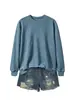 Fabricantes un gran número de punto Amazon deseo transfronterizo moda color liso cuello redondo jersey suéter manga larga holgado ropa de mujer