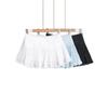 Falda plisada de encaje de cintura baja estilo retro americano, estilo ballet de verano de Spice Girl, falda tutú blanca