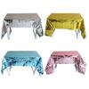 Cross Border PET Light Rosa Gold toalha de mesa descartável festa de aniversário suprimentos decorativos folha de alumínio toalha de mesa de festa