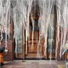 Decoración de Halloween con gasa negra para festivales fantasmas, tela hecha jirones, barra de casa embrujada, malla fina, gasa giratoria para festivales fantasmas, se puede cortar