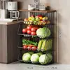Estante de Almacenamiento de Cocina Cesta para Frutas y Verduras Sala de Estar Estante de Almacenamiento para Juguetes y Snacks Carrito Pequeño Multifuncional de Pie para el Hogar