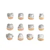 Al por mayor 3D Plata Dura Plata Pura 999 Signo del Zodiaco Cuentas Separadoras Agujero Grande Accesorios para Joyería Pulsera de Cuentas DIY Accesorios