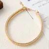 Pulseira de Corrente Europeia e Americana Simples com Listras para Clavícula Masculina e Feminina Moda Punk Estilo Corrente de Pescoço Pulseira Colar Pulseira Personalidade Tendência Legal