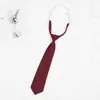 Gravata JK Japonesa Feminina Estilo Universitário Preguiçosa Livre Preto Vermelho Estudante Casual Marrom Gravata Pequena Gravata para Camisa