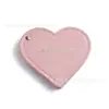 Espejo de Maquillaje Portátil Rotatorio con Forma de Corazón de Cuero PU con Logo Personalizado, Colgante de Espejo Portátil para Retoques de Maquillaje