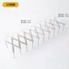 Estante de Almacenamiento de Cocina de Acero Inoxidable para Uso Doméstico, Soporte Extensible y Plegable para Tapas de Ollas con Drenaje