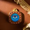 Mini Colgante Thangka Pintado a Mano con Ojos de la Fortuna de Cinco Vías, Patrón Personalizable, Joyería Unisex, Colgante Pequeño de Estilo Étnico