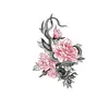 2026 Novo Modelo Transfronteiriço Série de Adesivos de Tatuagem Coloridos À Prova d'Água e Duradouros Flor Colorida de Rosa Peônia Flor de Ameixa Borboleta Ins