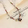 2026 Nuevo Collar Colgante de Flor con Cuentas de Piedra Natural de Colores para Mujer Estilo Vacacional Dopamina Gargantilla Cadena para Clavícula