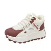 HL893-2 Tênis Pai de Solado Grosso Feminino 2026 Novo Estilo Forro de Pelúcia Resistente ao Frio Sapatos de Algodão Versátil Quentura Esportes