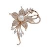 Lujoso Pasador de Solapa de Lirio, Pin de Accesorios de Aleación Incrustado con Diamantes Femenino y Elegante, Hebilla de Pin, Diseño Personalizado Broche de Flor