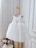 Vestido de Alta Gama para Niña, Vestido de Princesa de Verano, Vestido para Bebé de un Año, Vestido Blanco de Manga Larga al Estilo de Chanel