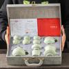 Juego de té Ru Kiln, conjunto completo de tetera de cerámica de porcelana Ru, venta al por mayor, taza de té, cuenco, regalos de alta gama para actividades comerciales