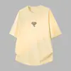 Camiseta Masculina de Manga Curta Pesada 260g Marca Moderna Gola Redonda 100% Algodão Top com Estampa de Elefante Camiseta Básica de Meia Manga 100% Algodão