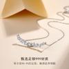 Exposición Hengyi artículo de plata de ley 999 flor de glicinia Joyería de lujo ligero para mujer en línea Joyería de moda roja colgante de nicho de moda cadena de clavícula
