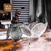 Cuenco creativo de pétalos de colores de Phnom Penh con forma de martillo y gota de lluvia, cuenco de vidrio para ensaladas de verduras y frutas para el hogar, venta al por mayor