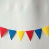 Bandera triangular no tejida para decoración de jardín de infantes, fiesta de cumpleaños, habitación infantil, decoración de cumpleaños