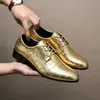 Sapatos de Couro Xadrez Tamanho Extra Transfronteiriços Masculinos com Cadarço Sapatos Pequenos de Couro Moda Tendência Casual Formal Escritório Bico Fino Sapatos de Couro Masculinos