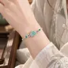 Lujo Ligero Moda Nuevo Estilo Chino Material Natural Peligroso Jade Azul de Agua Buda Maitreya Pulsera Incrustada para Mujer Fábrica de Budas Venta al por Mayor