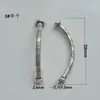 Tailandia Chiang Mai Tubo Curvo de Plata Hecho a Mano Tubo Delgado Liso Tubo Pequeño Tallado Pulsera Collar Joyería de Plata DIY Accesorios