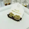 Pendientes de Cascada de Fuegos Artificiales Estilo Francés Ámbar para Mujer, Pendientes Vintage de Alta Gama con una Estética de Nicho, Nuevos Accesorios para Orejas