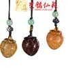Yiming Xianyuan Talla de Sándalo Dibujo Animado Colgante Accesorios para Teléfono Móvil DIY Talla en Madera Lindo Animal Colgante Colgante para Bolsa