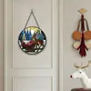 Rena de Vidro de Natal Peça Única Transfronteiriça Ornamento Pendurado Colorido Decoração de Janela para Todas as Estações Apanhador de Sol para Jardim