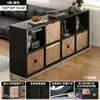 Gabinete de ocho compartimentos, gabinete negro, librero de pared, gabinete de almacenamiento, mesita de noche, gabinete de almacenamiento para el dormitorio