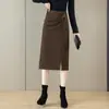 Falda Asimétrica Personalizada para Mujer, Nueva Moda Primavera y Otoño 2026, Falda Lápiz de Cintura Alta de Longitud Media