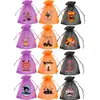 Bolsas de Malla de Halloween de Venta Caliente Transfronteriza 2026, Bolsas de Dulces de Calabaza de Halloween, Bolsas de Empaque de Chocolate, Bolsas Transparentes