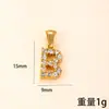 Pingente Único Cruzamento de Fronteiras Novo Joia de Aço Inoxidável Cravejada de Diamantes Colar com 26 Letras Fashionable High-End Acessórios de Joias DIY